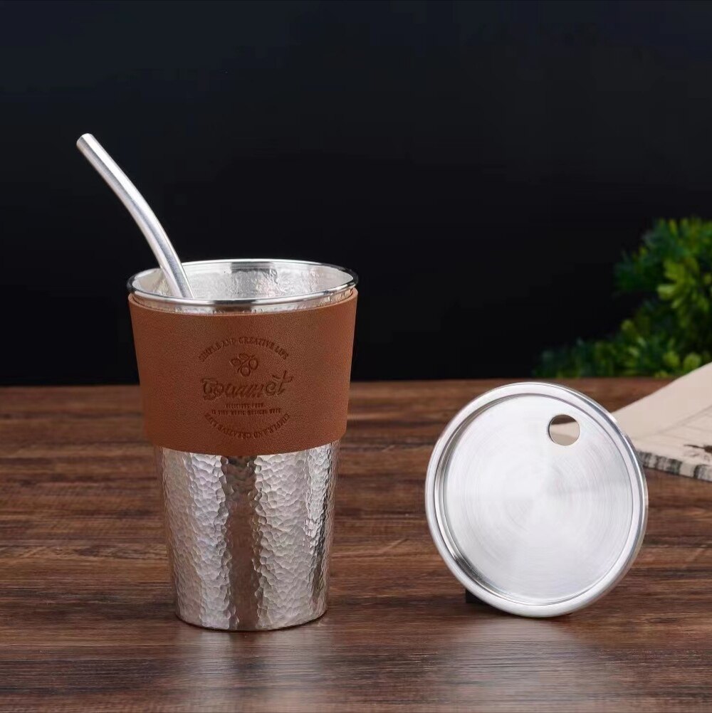 纯银咖啡杯马克杯可乐杯奶茶杯