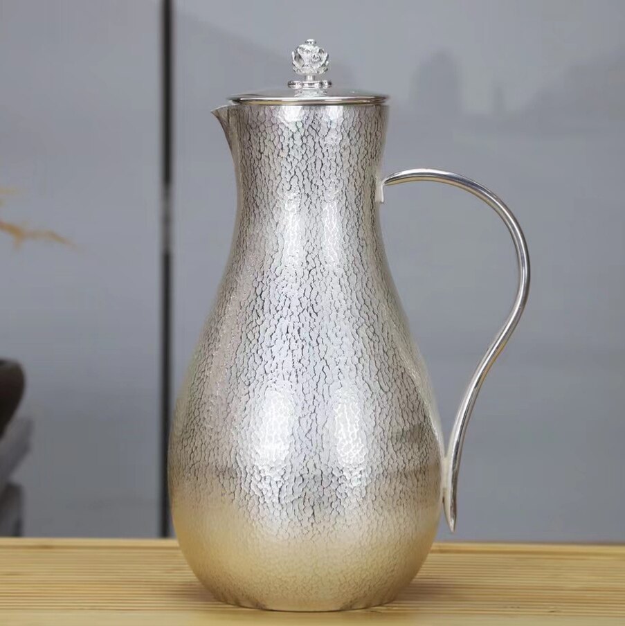 纯银凉茶壶纯手工足银酒壶扎壶