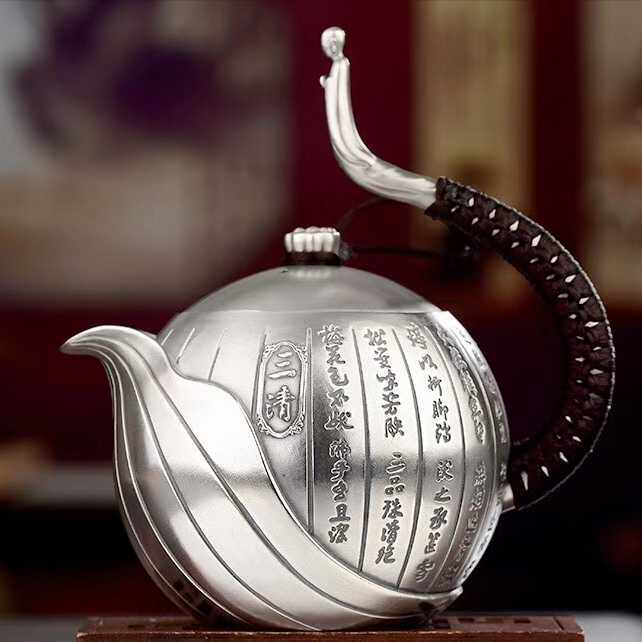纯银急须商务礼品泡茶壶小银壶