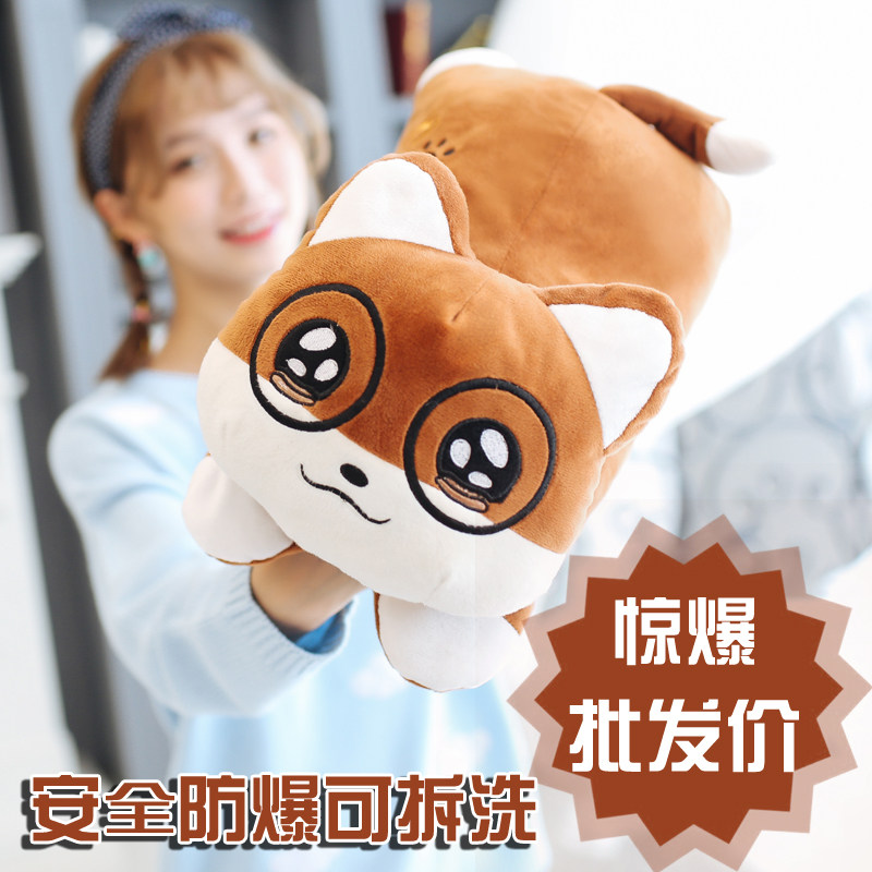 可拆洗防爆热水袋充电暖水袋暖宝宝暖手宝可爱萌卡通电热水袋