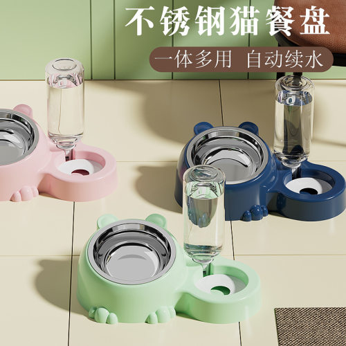 宠物用品宠物碗双盆不锈钢自动