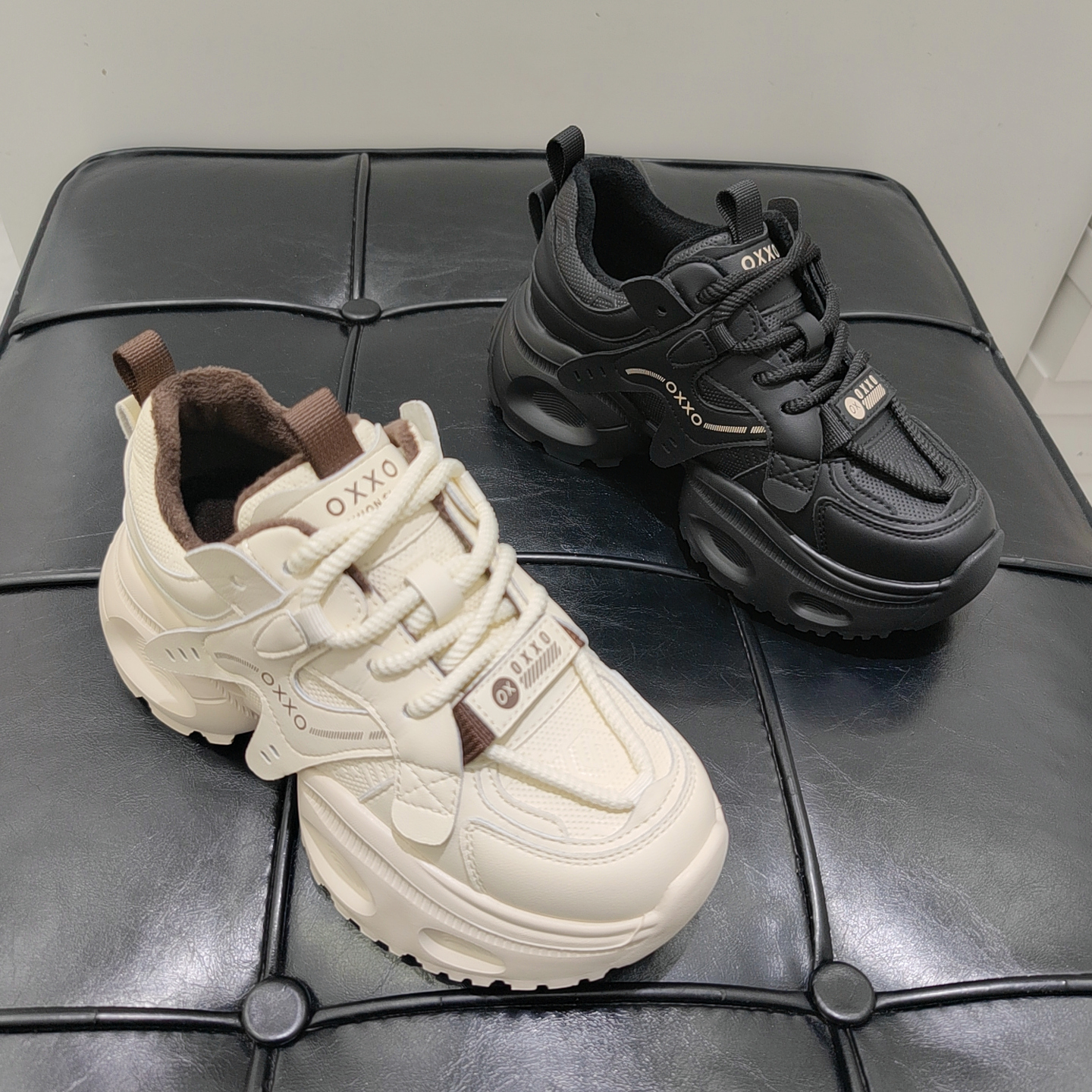 88加绒老爹鞋女2025新款冬季百搭显瘦休闲运动鞋厚底增高小白鞋潮