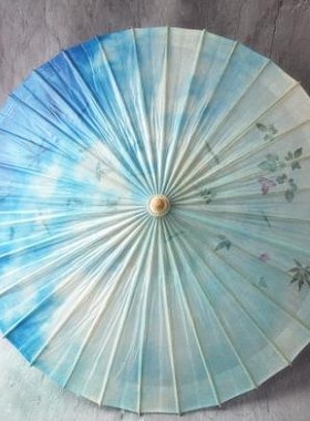 非遗纯手工植物标本油纸伞装饰表演道具防雨桐油伞防雨创意油纸伞