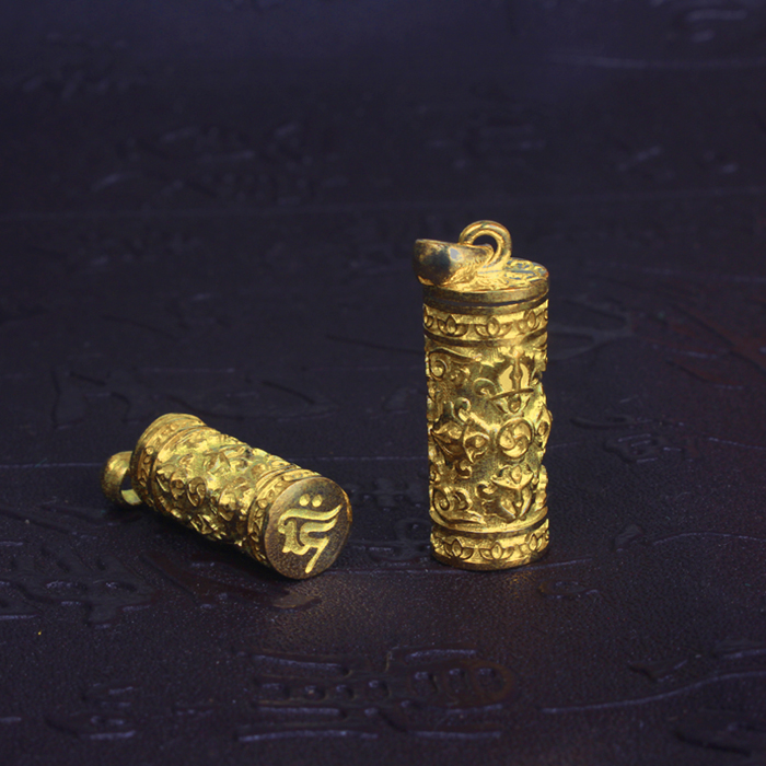 全咒经文朱砂空瓶男女士乌盒吊坠