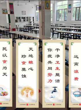 食堂文化墙贴海报挂图