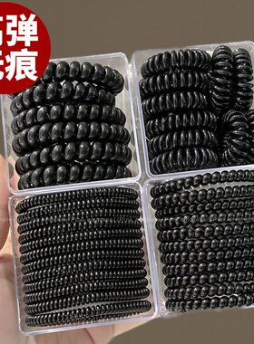 高级感耐用扎高弹力发绳皮套头绳皮筋2026黑色发圈新款头饰头发女