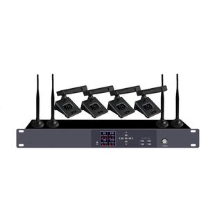 麒麟方图T3 WS401一拖四无线方管会议话筒电容内置锂电短杆麦克风