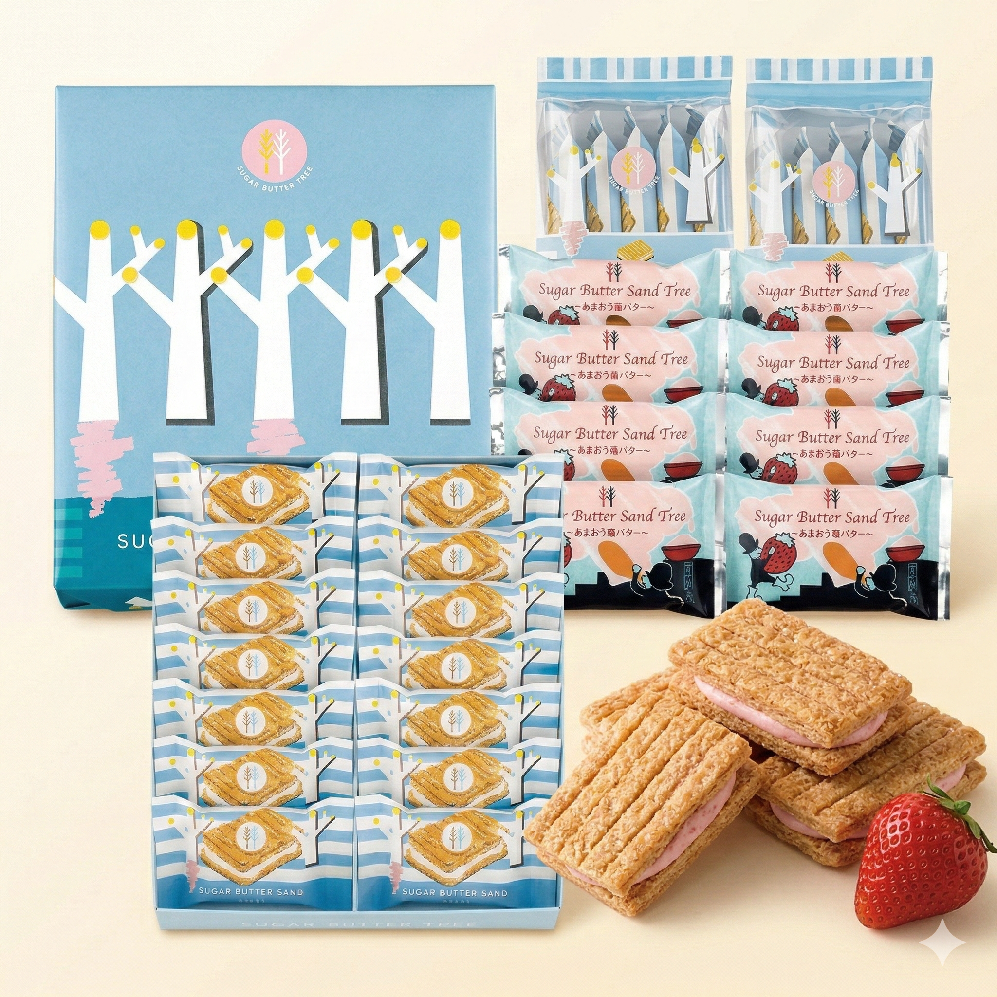 在途日本进口sugar黄油树奶油夹心巧克力饼干零食