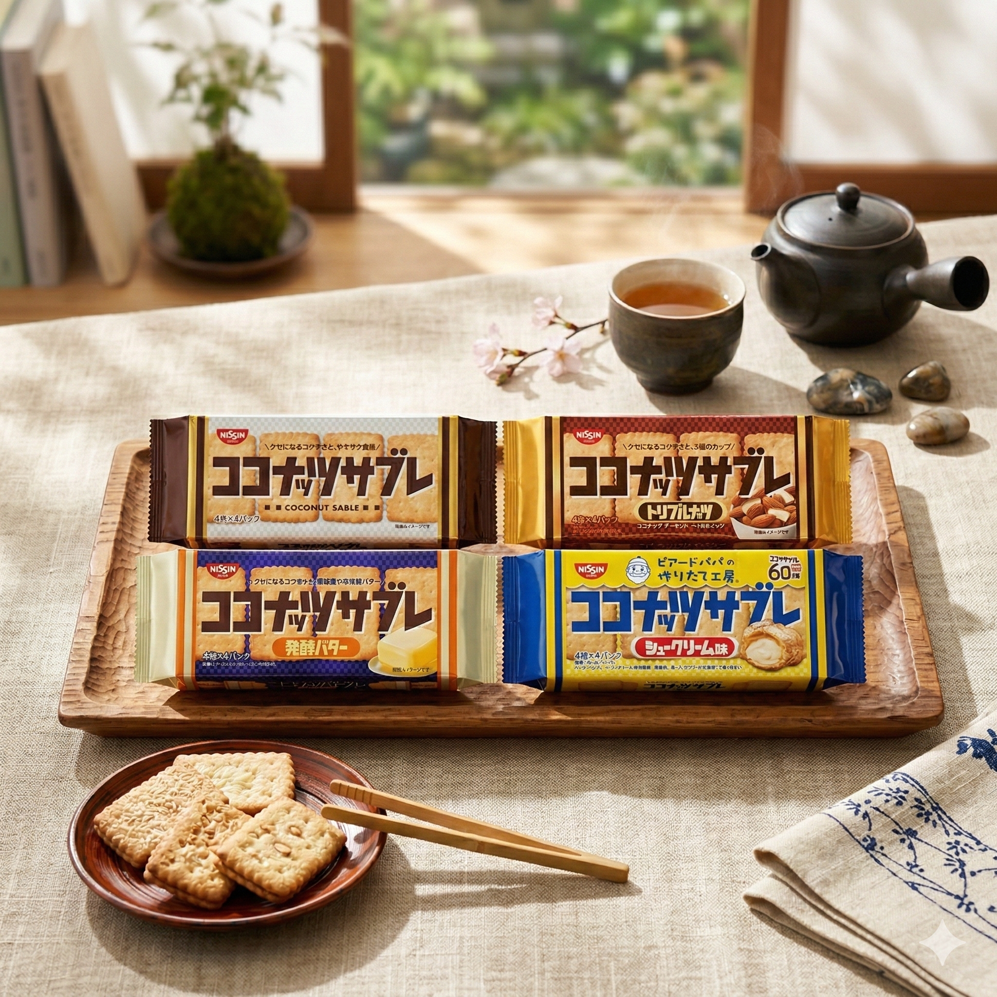 日本代购日清进口 人气推荐零食 发酵黄油椰子酥饼干