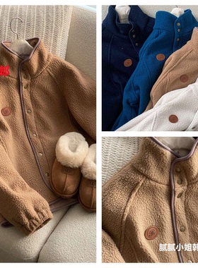 韩国 高品质Approach110805 秋冬 1oo%摇粒绒复古 Logo外套
