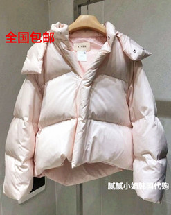 韩国东大门Water/River意大利进口面料90%鹅绒短羽绒服