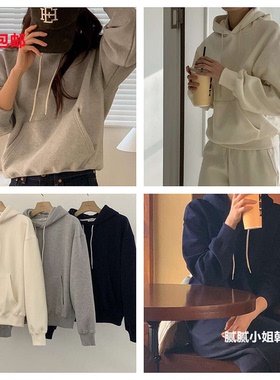 韩国 高品质Brunch112004秋冬80%棉 加绒磨毛 经典款连帽卫衣