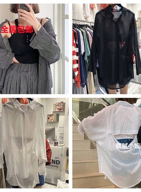 THE WEEKND 韩国东大门代购轻薄防晒衫衬衫