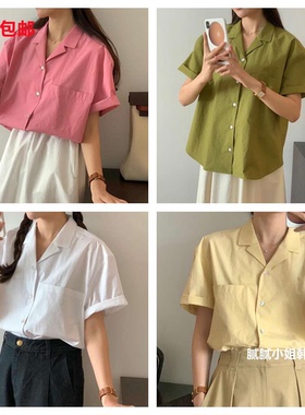 韩国 高品质Egg031303 春夏日本进口 1oo棉 复古经典颜色赞衬衫