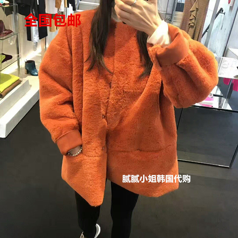 韩国26冬季新BETTER THAN减龄插兜毛绒绒外套