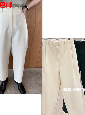 韩国 高品质Select Market秋冬 40%Wool091508高腰颜色赞羊毛西裤