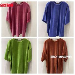 纯色简约舒适圆领短袖 新款 T恤 P韩国东大门2025秋冬女装 Rosie