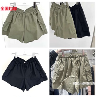 MONROE韩国东大门代购2025夏季女装新松紧腰宽松时尚工装休闲短裤