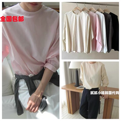 SELF SERVICE 韩国东大门代购圆领套头衬衫