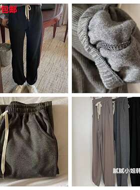 2025冬季新款东大门monique松紧加绒休闲裤110104
