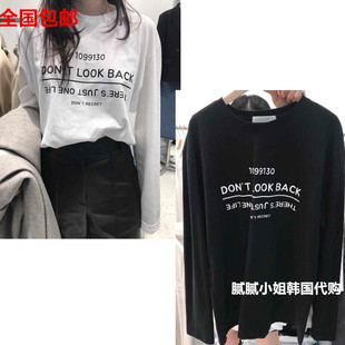 字母T恤 长袖 BABI HOUSE韩国东大门