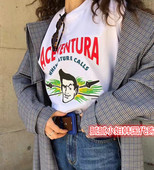 韩国东大门vetiver舒适百搭印花短袖 T恤女装