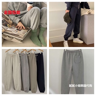 韩国 高品质Brunch112704 秋冬 65棉 加绒 卫裤
