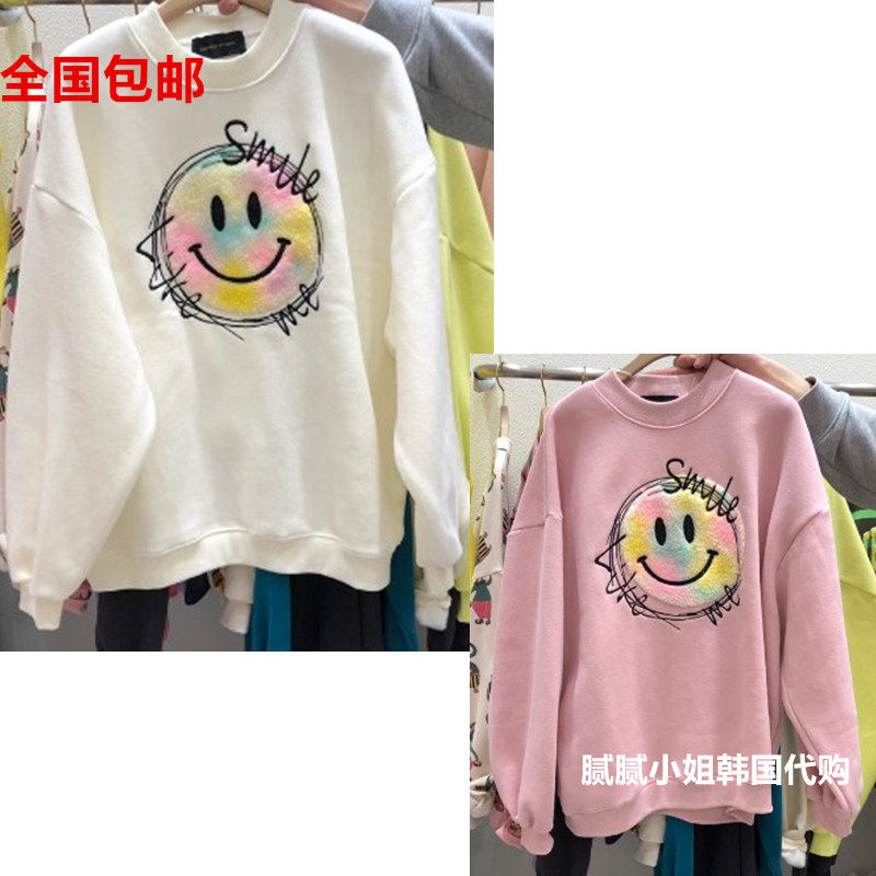Galerie de soso-P韩国东大门代购2026冬季女装笑脸字母加绒