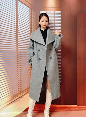 清仓 FW系列 冬款 时尚宽松版大翻领气质大衣外套 D1533