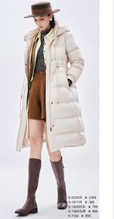 特价 通勤气质长款 兰蔻系列 时尚 连帽羽绒服E5035 冬款 断码