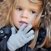 丹麦GoBabyGo儿童手套冬季 男女宝宝婴儿纯棉防滑保暖小童五指手套