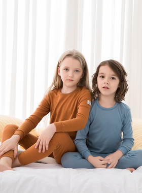 挪威Janus羊毛儿童贴身保暖内衣男女宝宝秋衣秋裤打底衫加厚耐磨