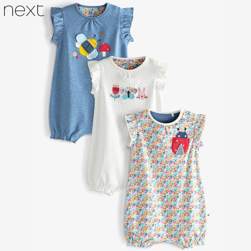 Next夏季纯棉短袖哈衣可爱连体衣