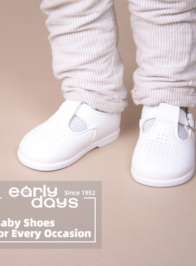 现货英国Early Days宝宝学步鞋硬底幼童软底防滑学步鞋皮鞋1-3岁
