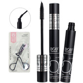 BOB睫毛膏纤长卷翘拉长加密加长持久不晕染防水防汗不脱妆软刷头