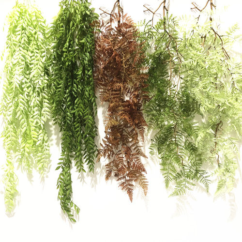 垂挂绿植塑料装饰造景墙壁藤条