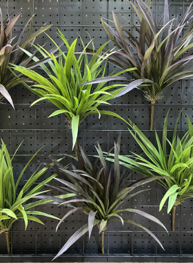 新款仿真吊兰草大把束加密塑胶草墙面装饰造景植物餐厅摆放假绿植