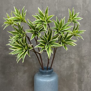 仿真高端手感植物单枝森系紫露草百合竹装饰餐厅摆放绿植花艺插花