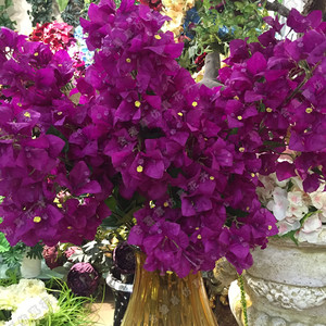 仿真花精品三角梅婚庆装饰绢花家居客厅工程落地装饰假花