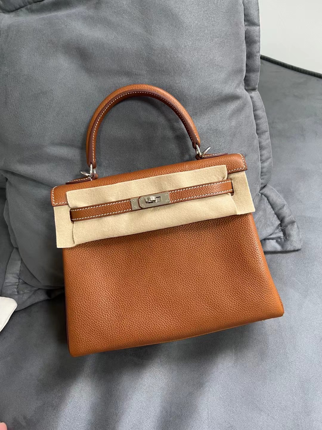 高奢定制法国原厂福宝马鞍皮铂金25手提包凯莉女士手提包