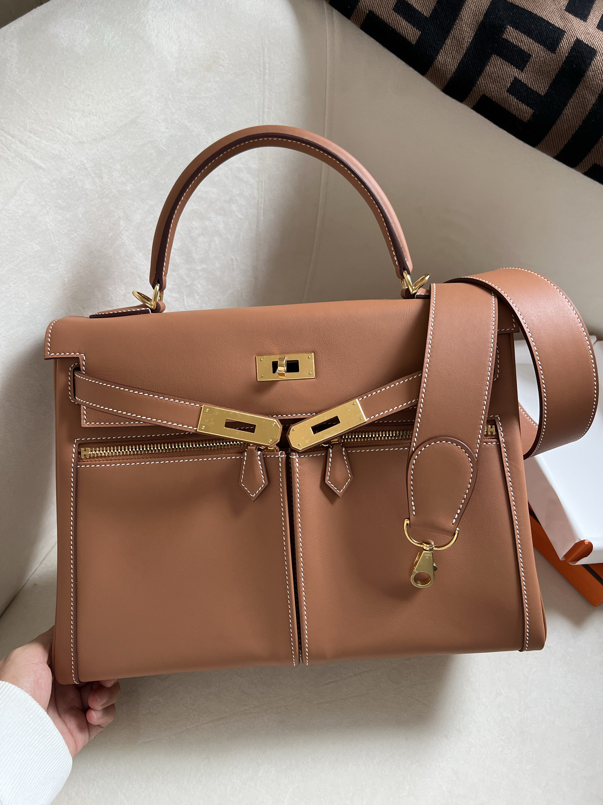 凯莉包lakis28cm H家中古包 Swift皮 纯手工 凯丽包