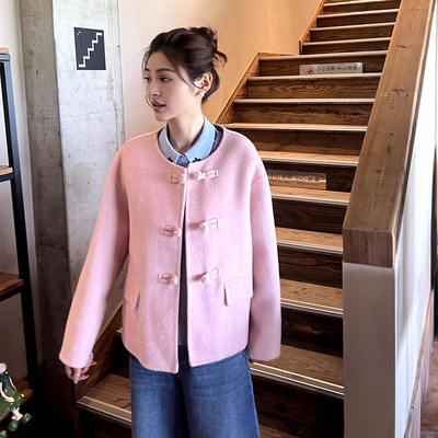 双面羊毛大衣女韩版小个子