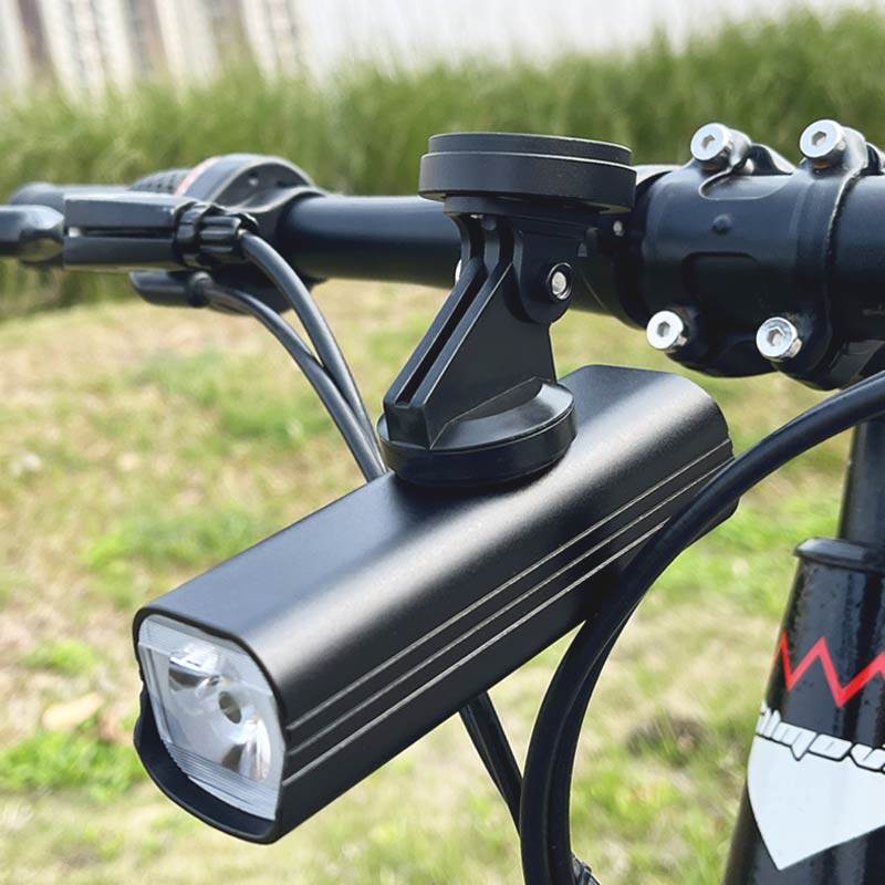 定制超亮自行车灯夜骑行前灯公路单车下挂吊安装一体把强光照明长