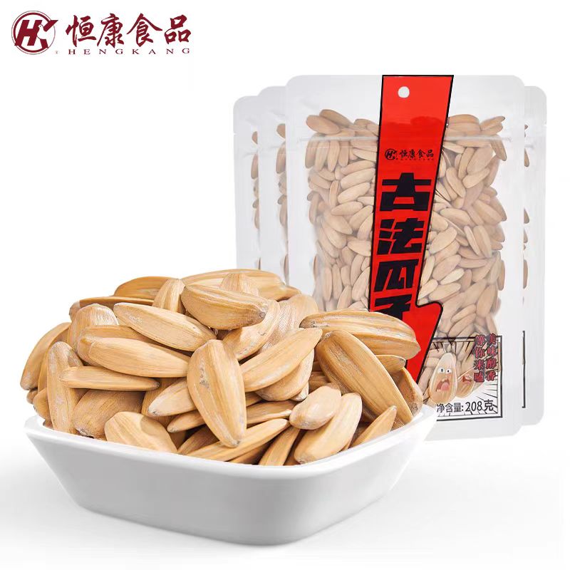 恒康食品 古法瓜子208g袋大颗粒打手脱皮多味葵花籽炒货休闲零食图片