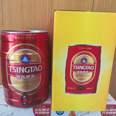 青岛啤酒新品上市1厂产1903桶1桶10斤经典红桶