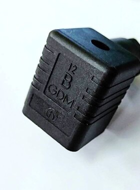 赫斯曼插头B12 GDM黑色无指示灯接线盒 电磁阀插头 A型