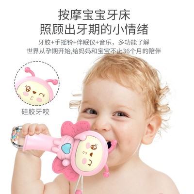 婴儿可啃咬拨浪鼓0-1岁宝宝玩具波浪鼓手摇铃6个月以上8-12手摇鼓