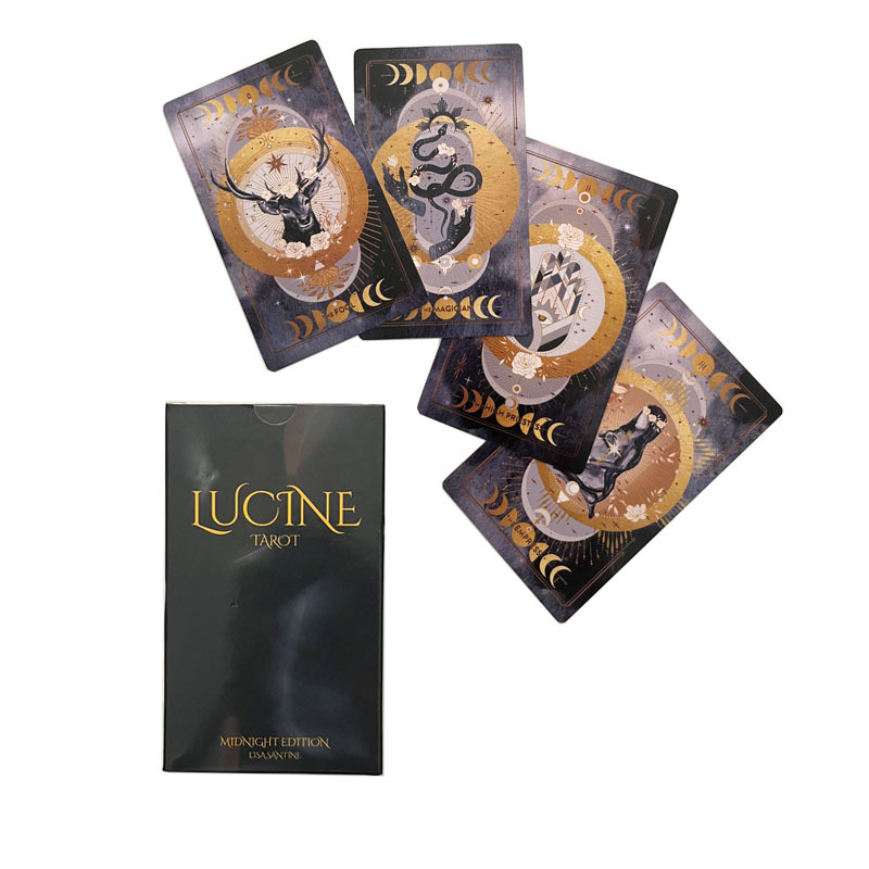 Lucine Tarot Midnight露西妮月亮塔罗12x7cm英文卡牌带纸质说明