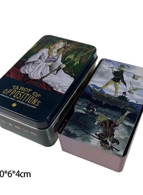 铁盒Tarot of Oppositions 对立英文塔罗牌