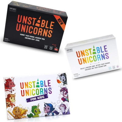 儿童版亲子家庭独角兽桌游卡牌Unstable unicorns for kids全英文